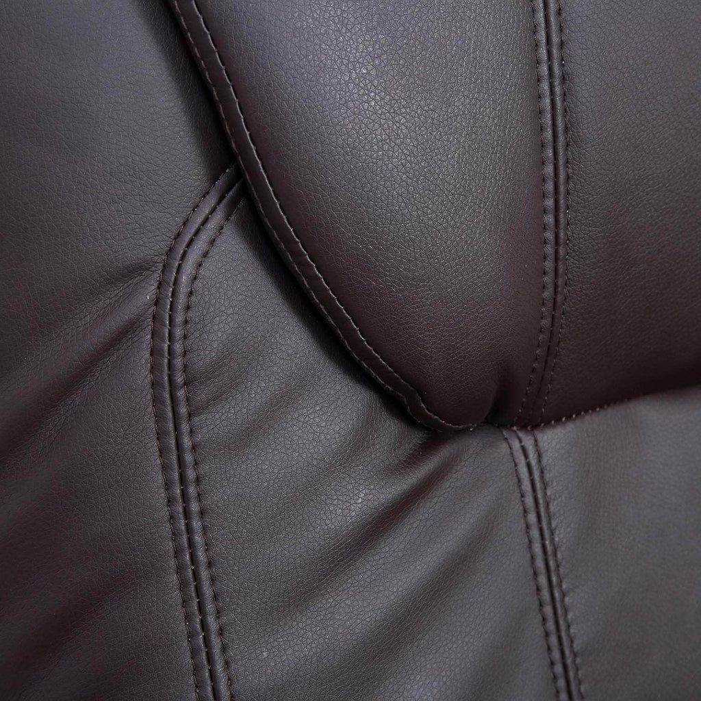 Brown Faux Leather Power Lift Reclining Chair with Remote Control