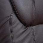 Brown Faux Leather Power Lift Reclining Chair with Remote Control