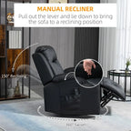 8 Vibration Points Massage Swivel Reclining Chair with Cup Holders in Faux Leather - Available in 2 Colours