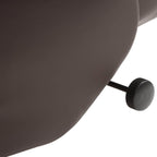 Ergonomic Faux Leather Swivel Recliner and Storage Ottoman in Brown