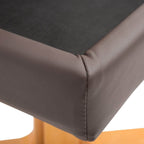 Ergonomic Faux Leather Swivel Recliner and Storage Ottoman in Brown