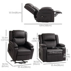 Faux Leather Upholstered Power Lift Recliner Chair - Available in 3 Colours