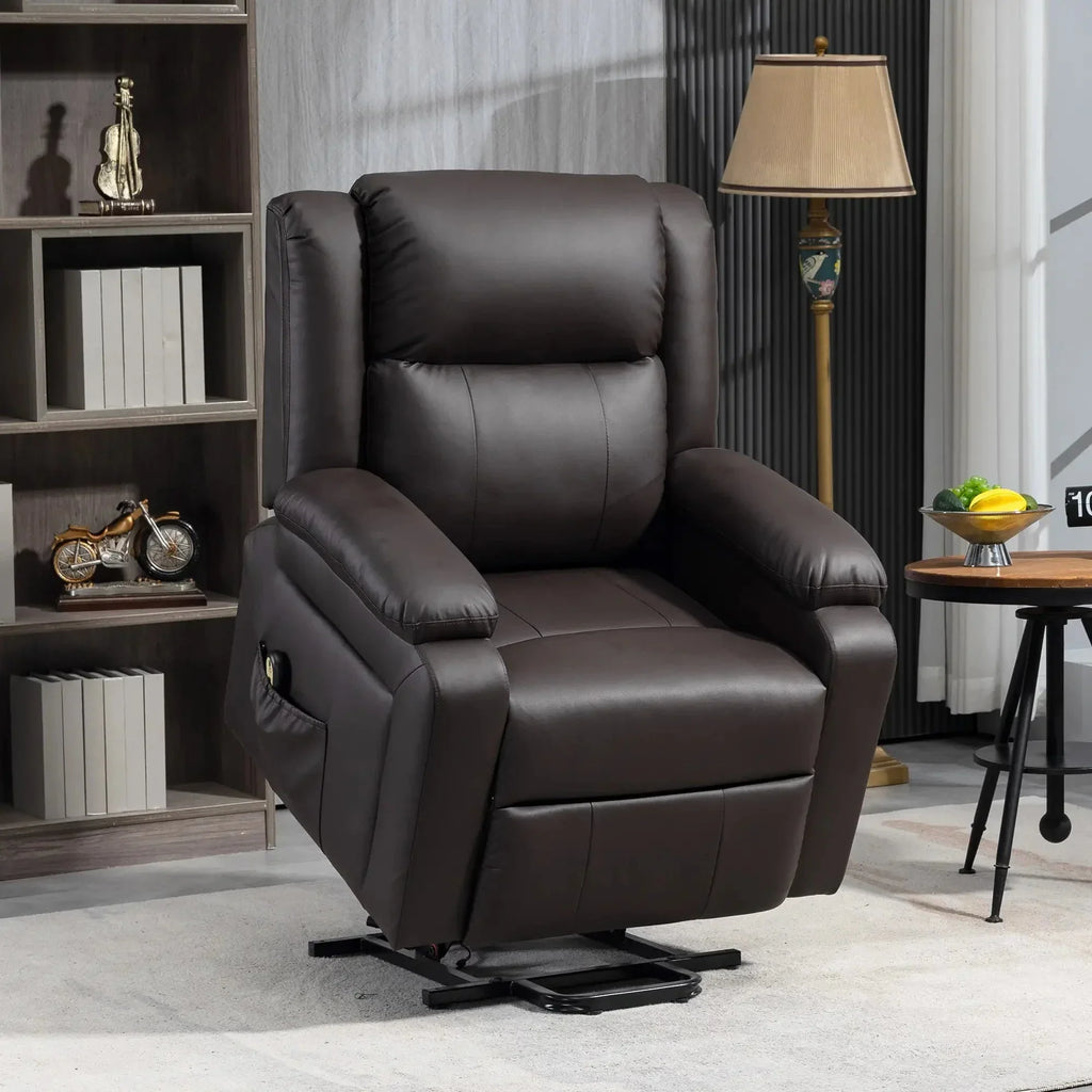Faux Leather Upholstered Power Lift Recliner Chair - Available in 3 Colours