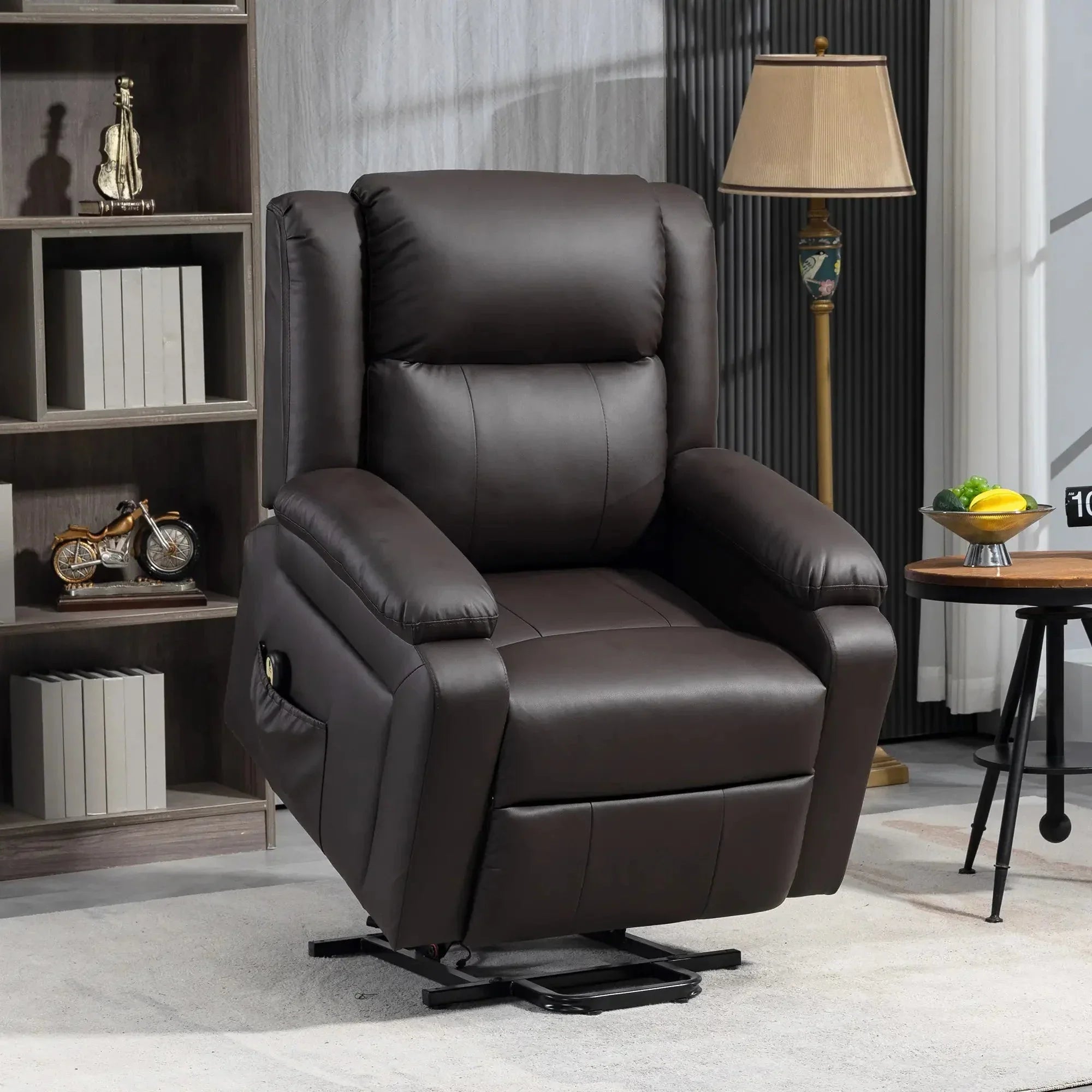 Faux Leather Upholstered Power Lift Recliner Chair - Available in 3 Colours