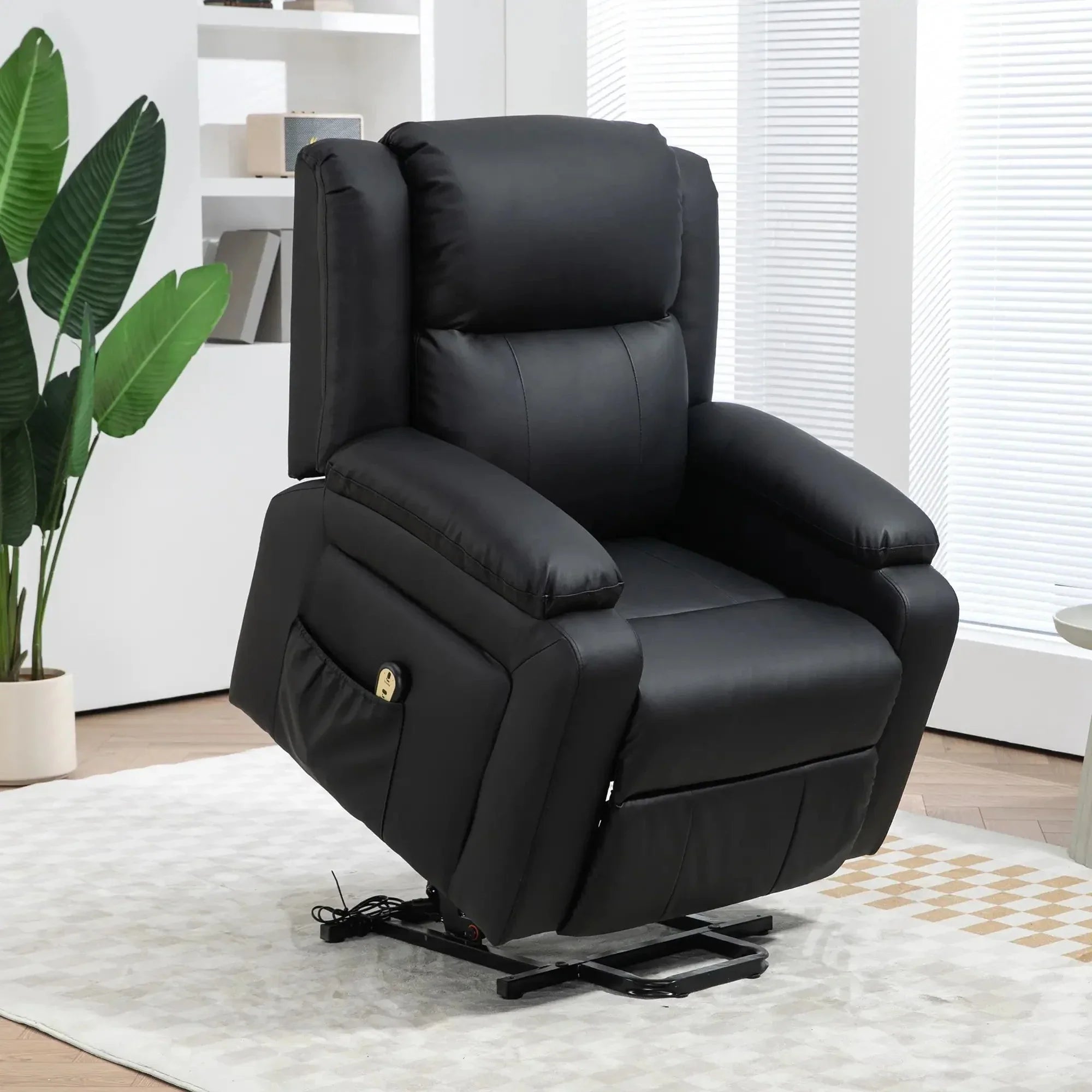 Faux Leather Upholstered Power Lift Recliner Chair - Available in 3 Colours