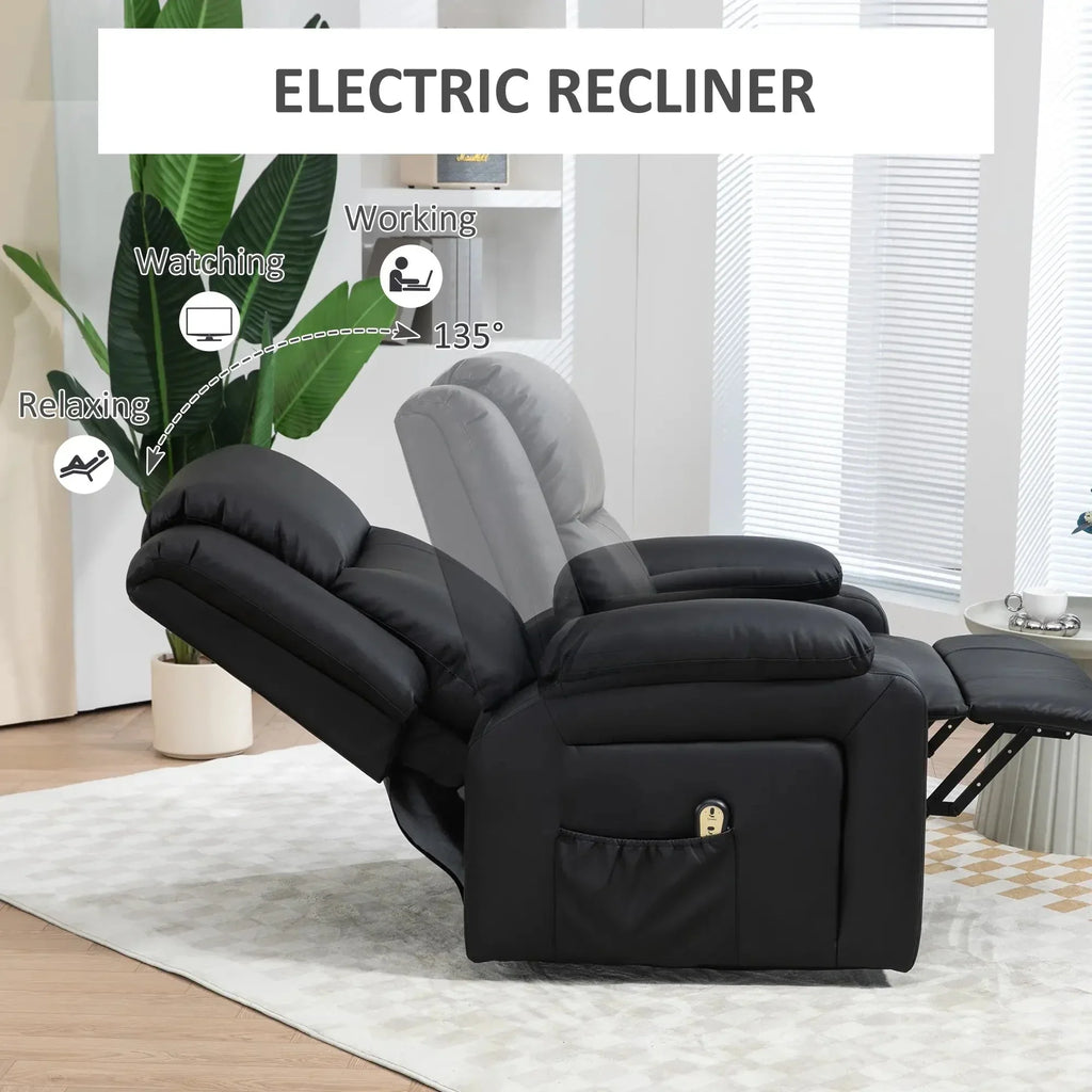 Faux Leather Upholstered Power Lift Recliner Chair - Available in 3 Colours