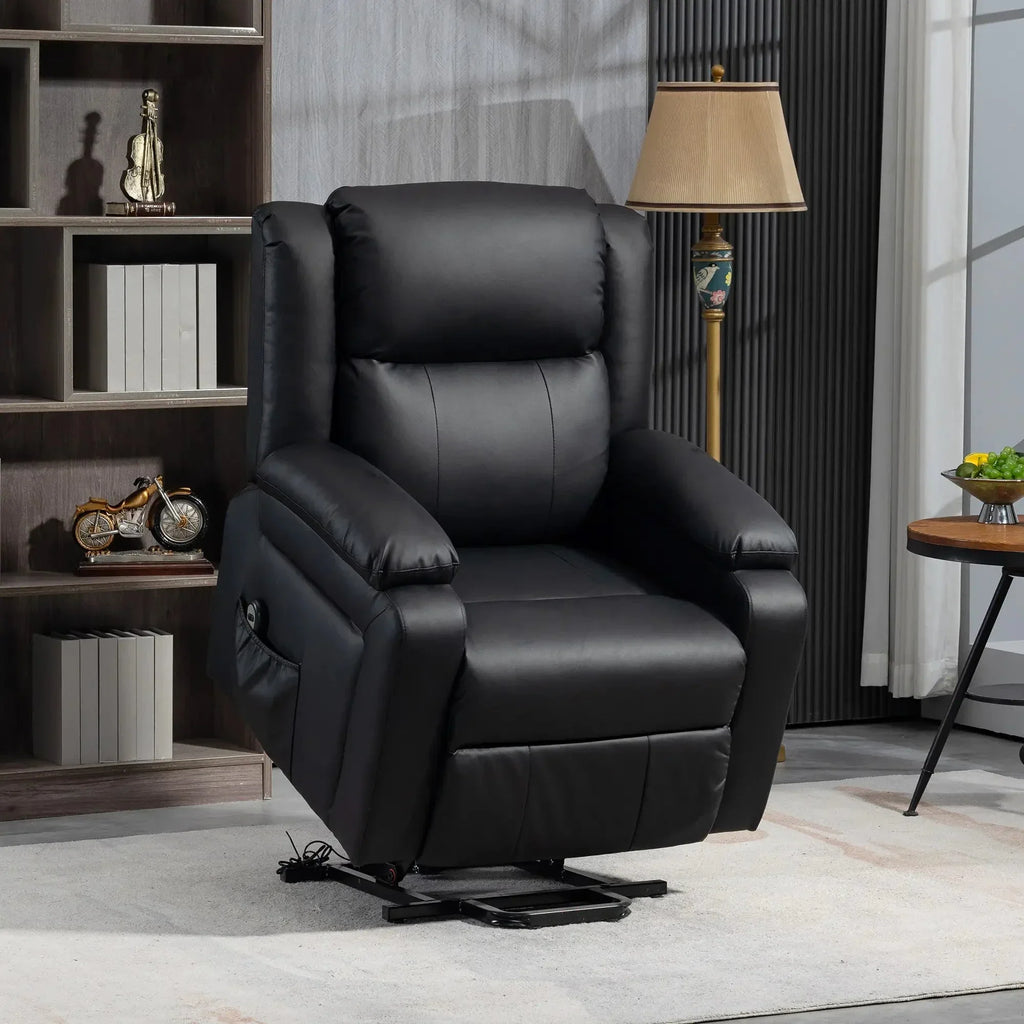 Faux Leather Upholstered Power Lift Recliner Chair - Available in 3 Colours