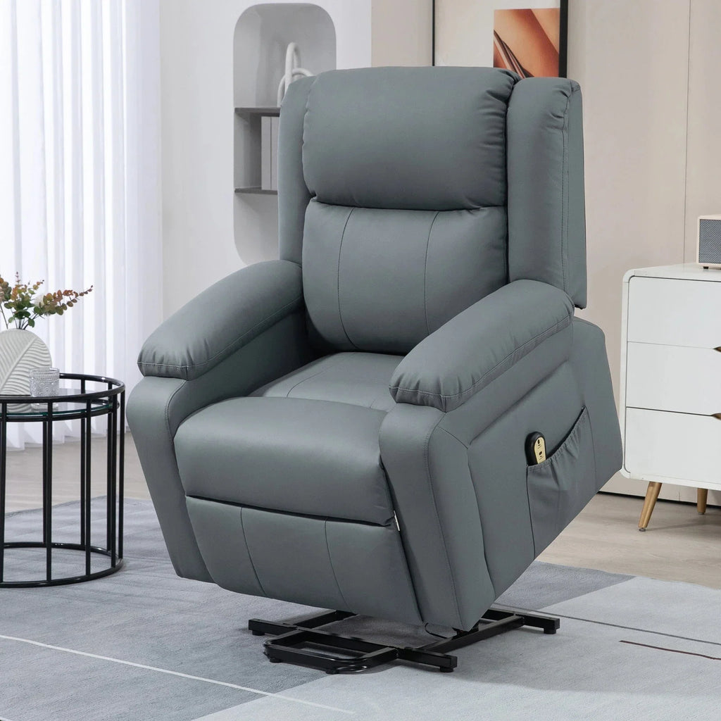 Faux Leather Upholstered Power Lift Recliner Chair - Available in 3 Colours