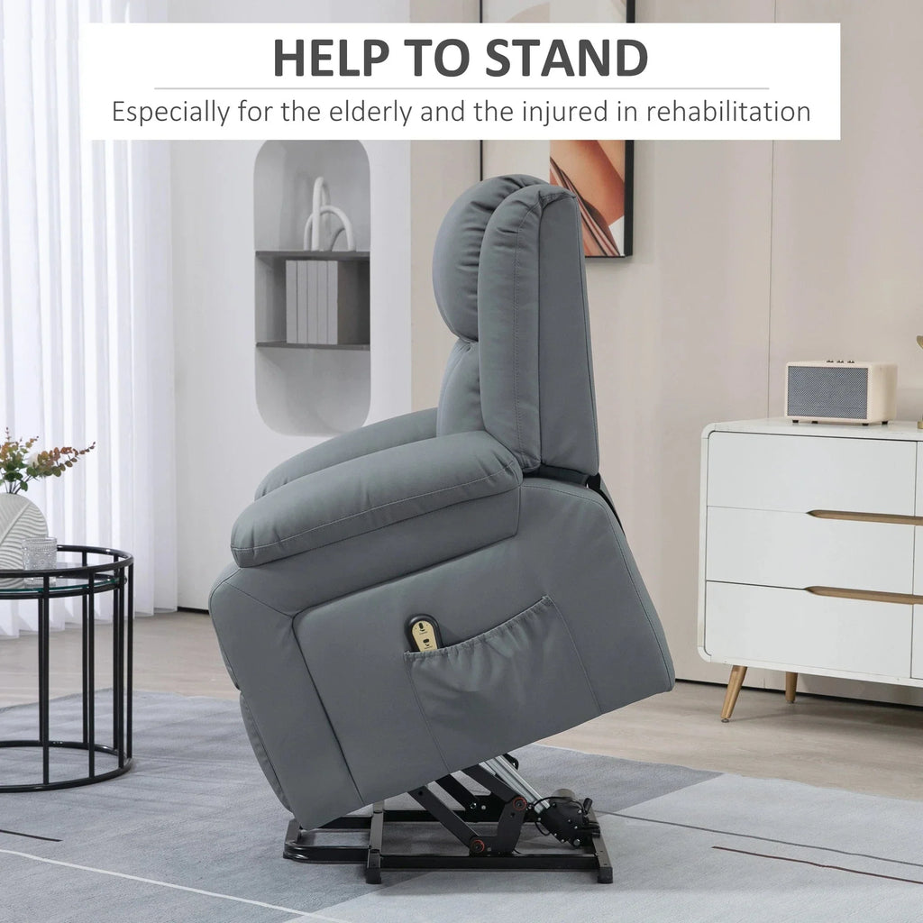 Faux Leather Upholstered Power Lift Recliner Chair - Available in 3 Colours