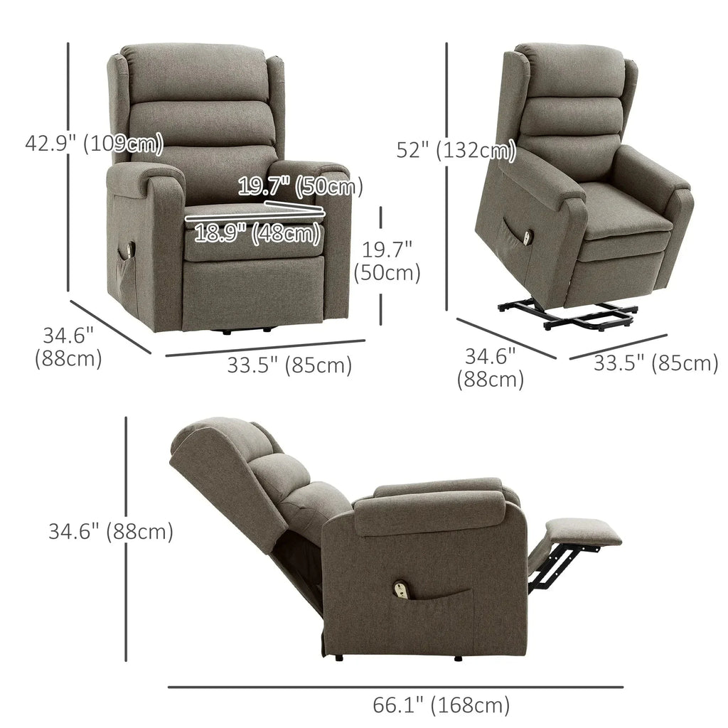 Lift Power Recliner Chair - Available in 3 Colours