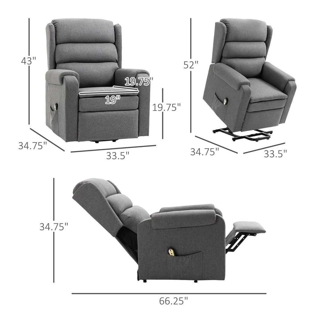 Lift Power Recliner Chair - Available in 3 Colours
