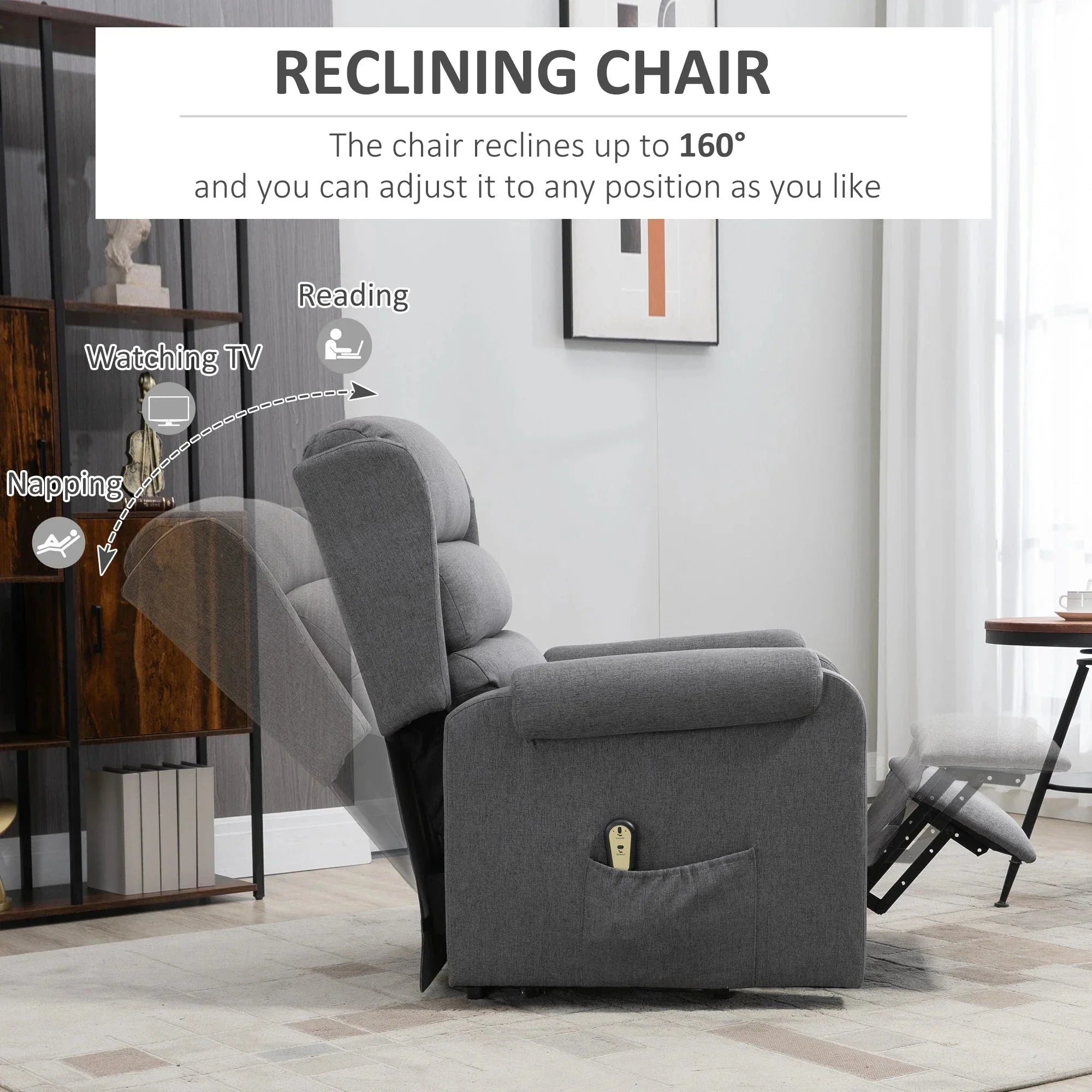 Lift Power Recliner Chair - Available in 3 Colours