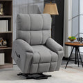 Microfibre Upholstered Power Lift Recliner Chair in Grey