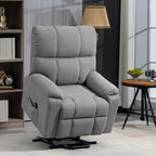 Microfibre Upholstered Power Lift Recliner Chair in Grey