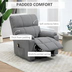 Microfibre Upholstered Power Lift Recliner Chair in Grey