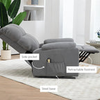 Microfibre Upholstered Power Lift Recliner Chair in Grey