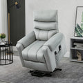 Power Massage Lift Recliner Chair with 8 Vibration Points in Grey