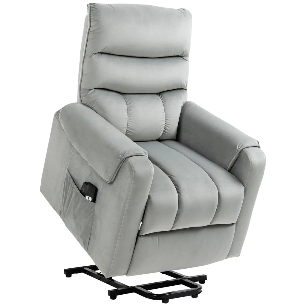 Power Massage Lift Recliner Chair with 8 Vibration Points in Grey