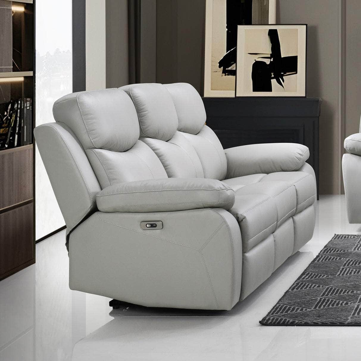 Beaumont Power Reclining Living Room Collection in Leather Match