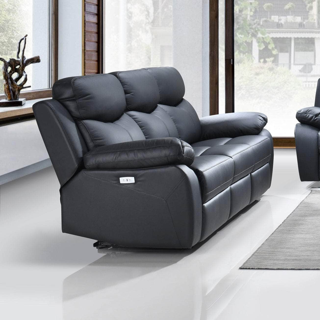 Whitby Power Reclining Sofa in Leather Match - Available in 2 Colours