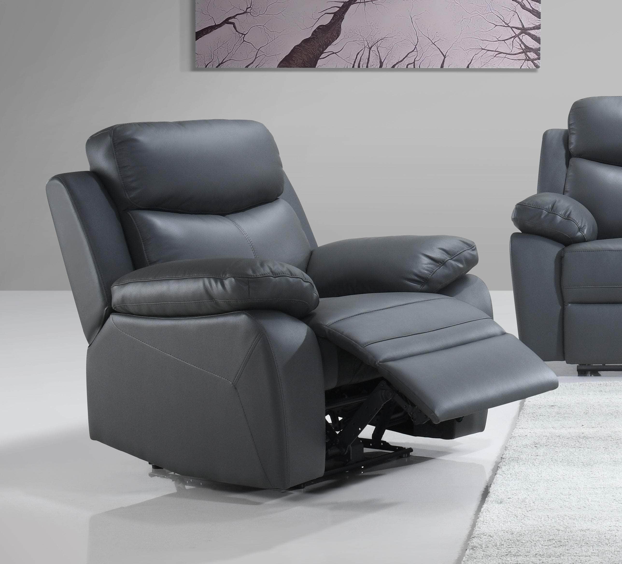 Whitby Power Reclining Chair in Leather Match - Available in 2 Colours
