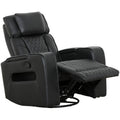 Levoluxe Chair Black Colton 37" Leather Match Swivel Glider Reclining Chair - Available in 2 Colours