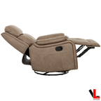Levoluxe Chair Brindle 36.5" Leather Match Swivel Glider Reclining Chair - Available in 2 Colours