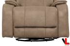 Levoluxe Chair Brindle 36.5" Leather Match Swivel Glider Reclining Chair - Available in 2 Colours