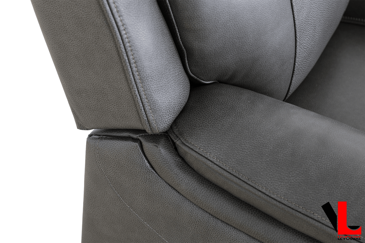 Levoluxe Chair Brindle 36.5" Leather Match Swivel Glider Reclining Chair - Available in 2 Colours