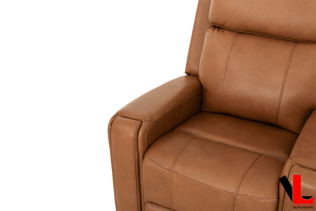 Levoluxe Chair Cavron 37" Leather Match Swivel Glider Reclining Chair - Available in 2 Colours