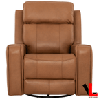 Levoluxe Chair Cavron 37" Leather Match Swivel Glider Reclining Chair - Available in 2 Colours