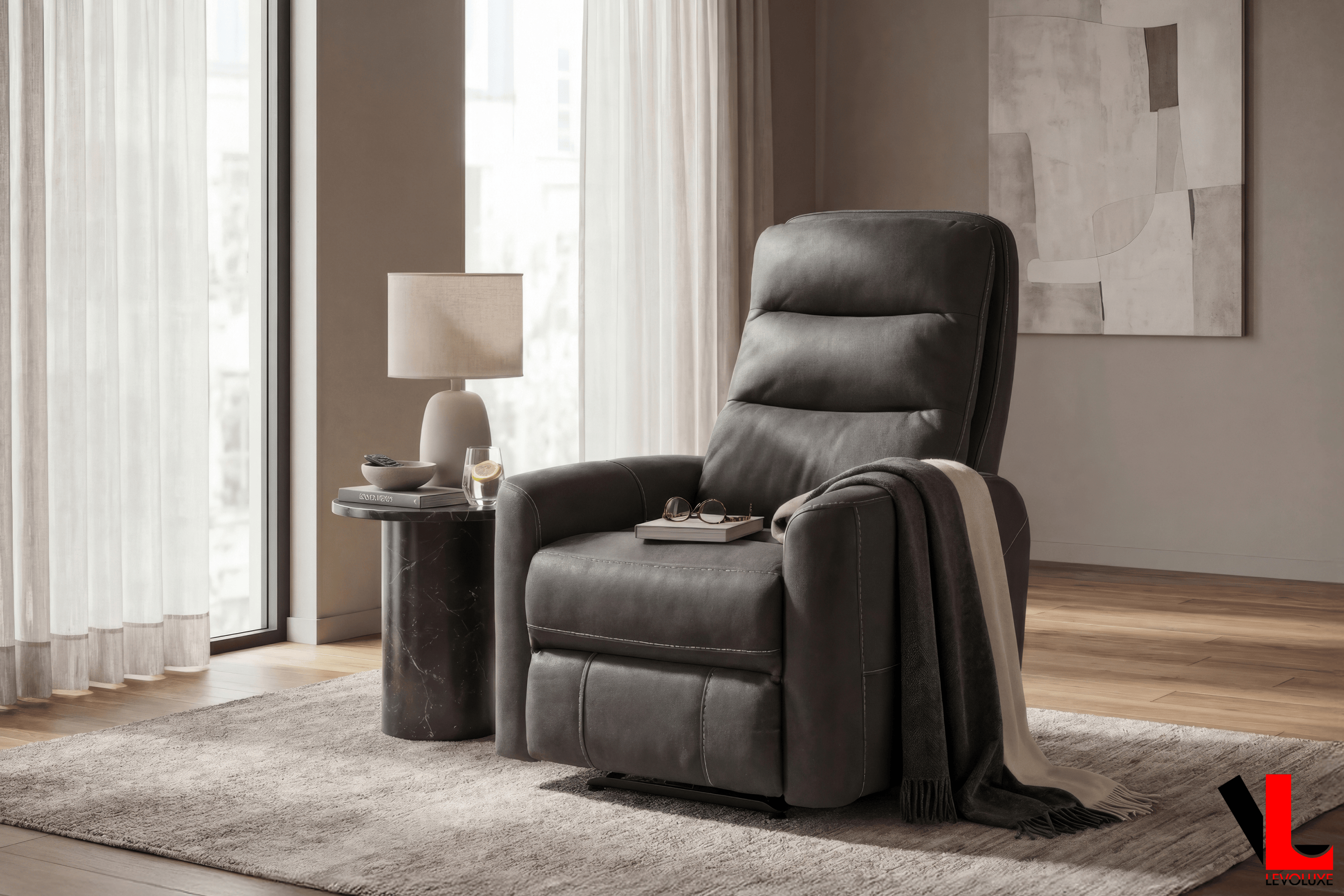Levoluxe Chair Cole 31" Power Reclining Chair - Available in 2 Colours