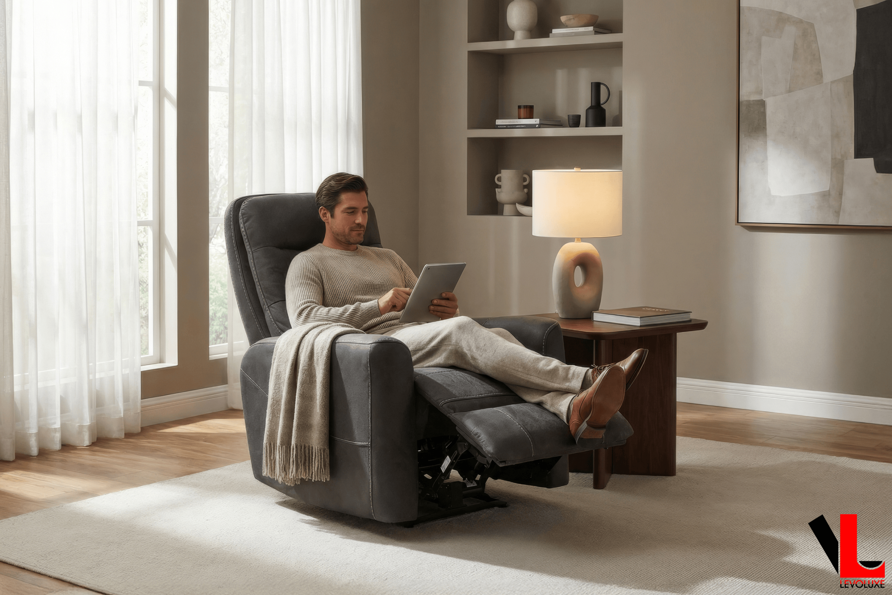 Levoluxe Chair Cole 31" Power Reclining Chair - Available in 2 Colours