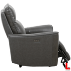 Levoluxe Chair Conrad 36" Zero Gravity Power Reclining Chair in Leather Match - Available in 2 Colours