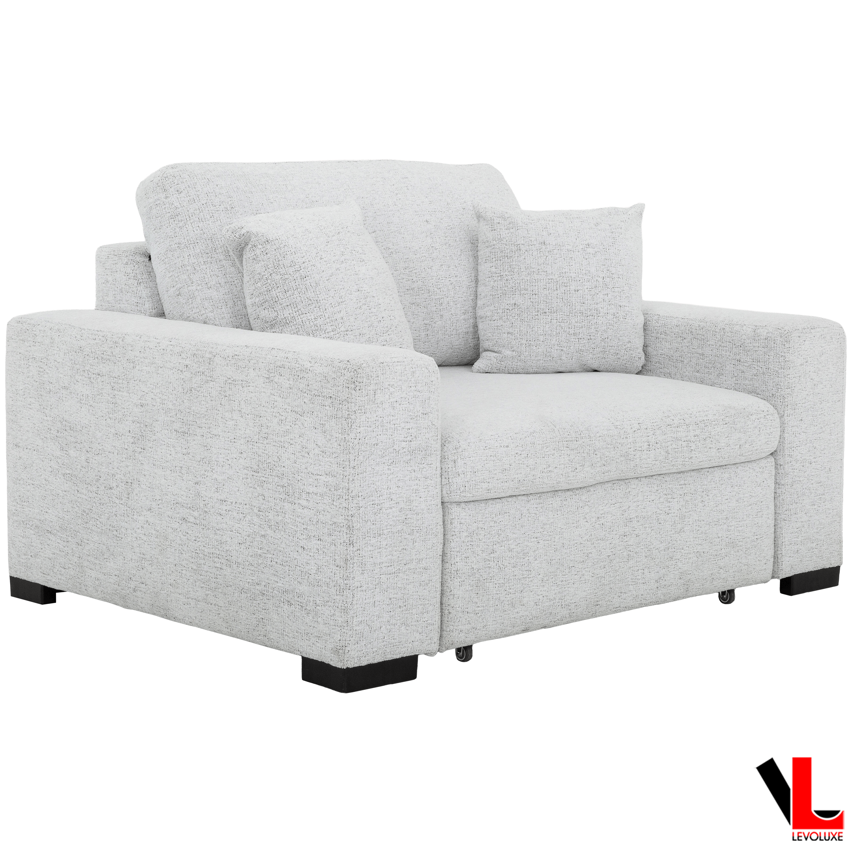 Levoluxe Chair Galveston 58.5" Power Sliding Chair in Chelsea Arctic