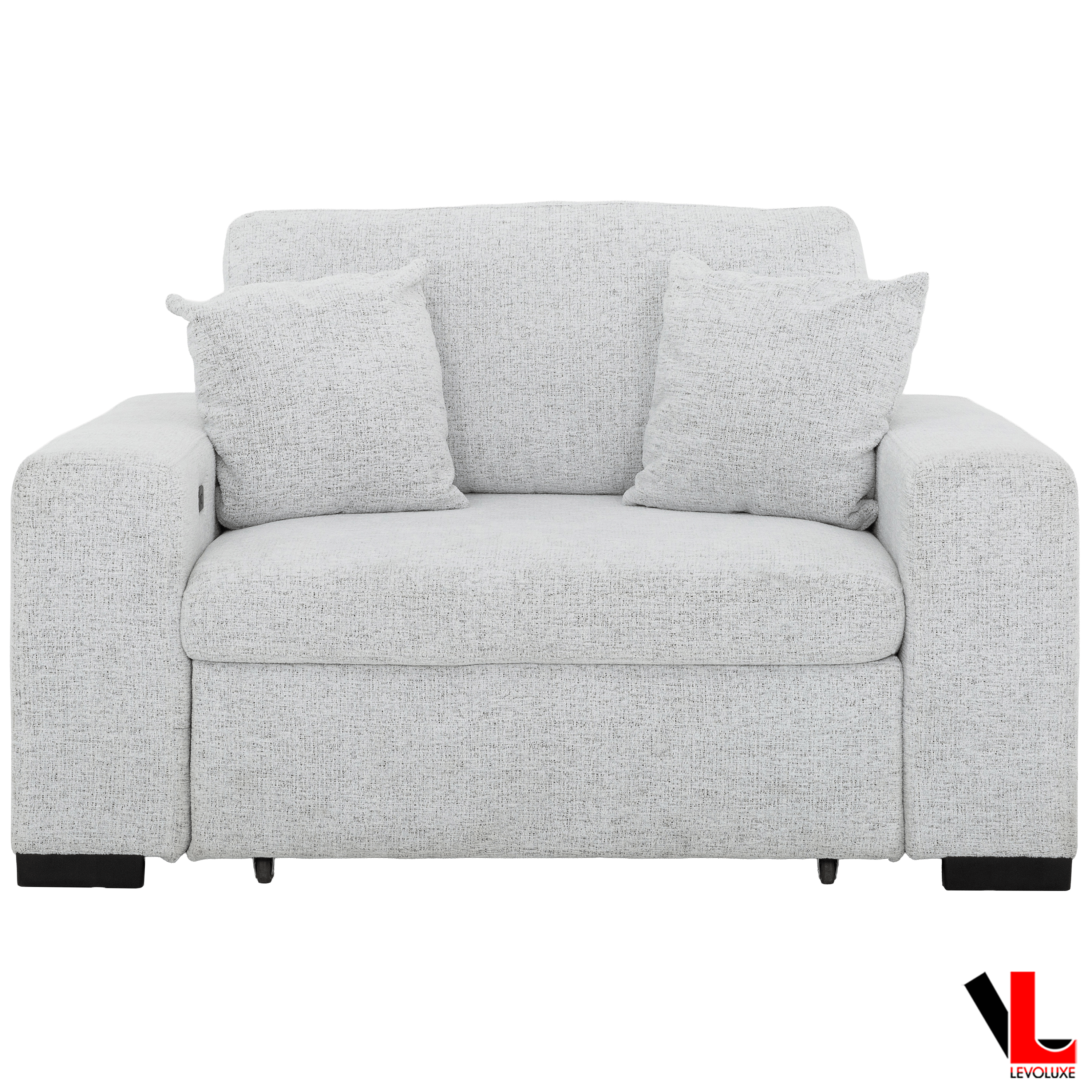 Levoluxe Chair Galveston 58.5" Power Sliding Chair in Chelsea Arctic