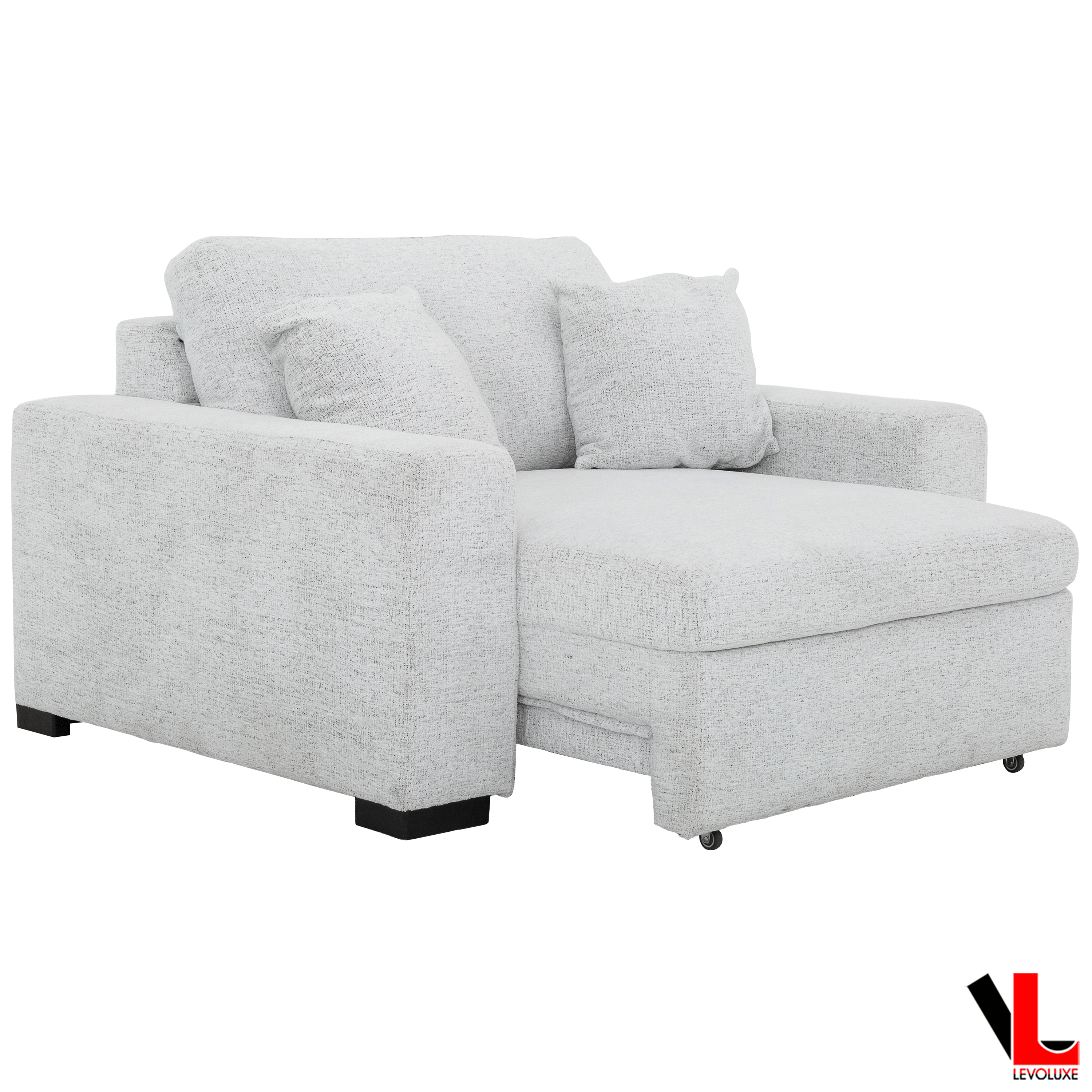 Levoluxe Chair Galveston 58.5" Power Sliding Chair in Chelsea Arctic