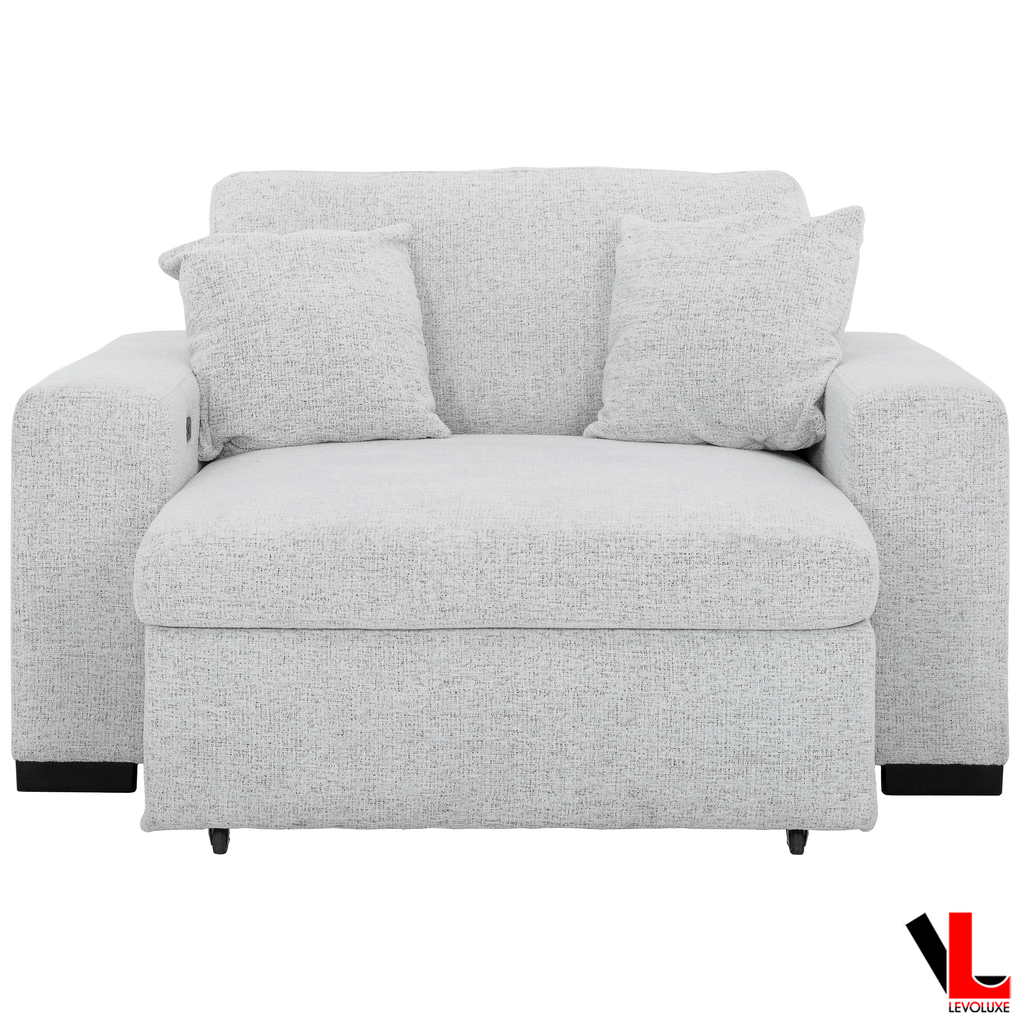 Levoluxe Chair Galveston 58.5" Power Sliding Chair in Chelsea Arctic