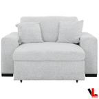 Levoluxe Chair Galveston 58.5" Power Sliding Chair in Chelsea Arctic