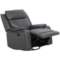 Levoluxe Chair Grey Brindle 36.5" Leather Match Swivel Glider Reclining Chair - Available in 2 Colours