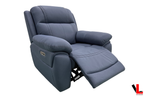 Regent 40.5" Jaxxon Blue Power Reclining Chair with Power Headrest