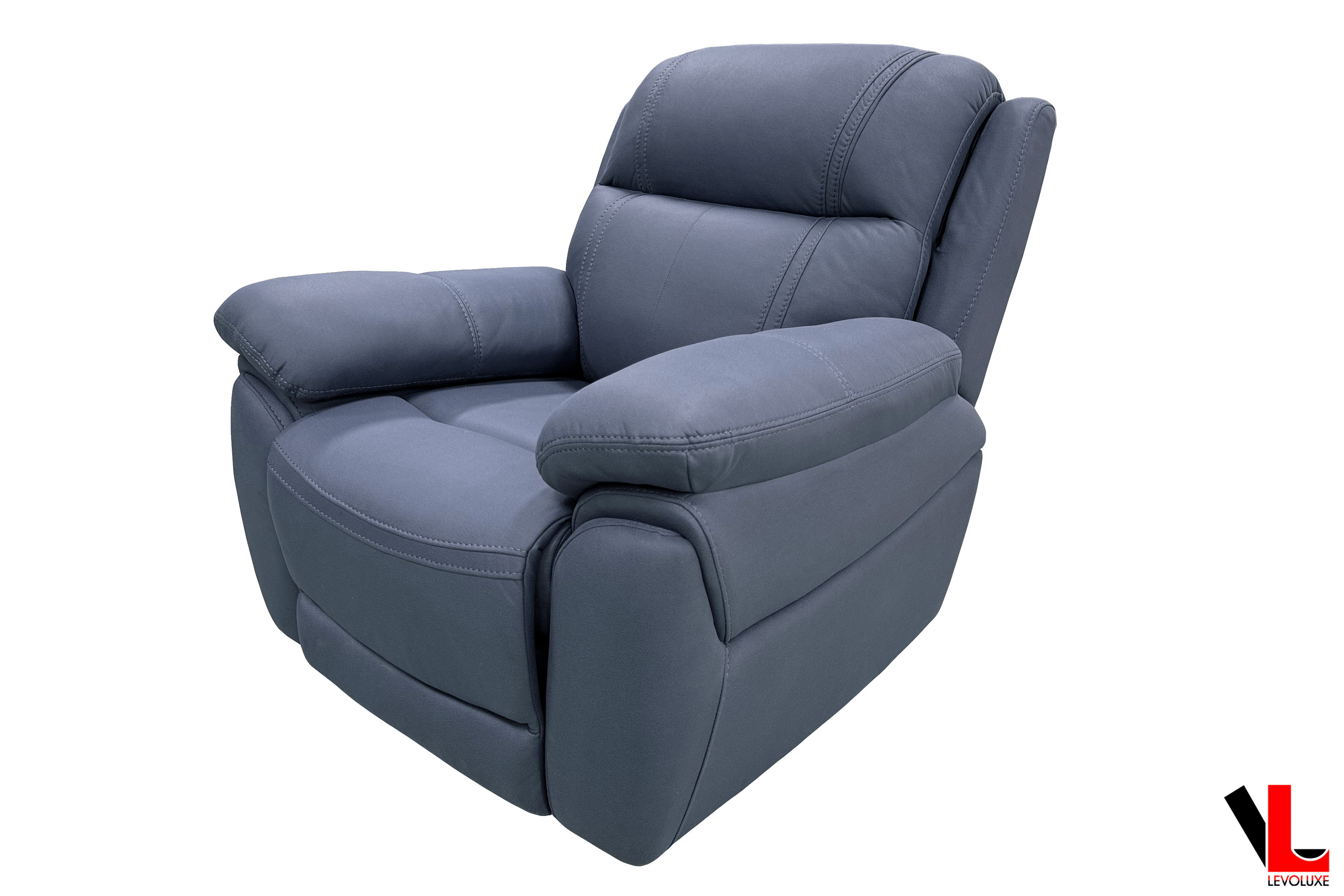 Regent 40.5" Jaxxon Blue Power Reclining Chair with Power Headrest