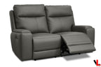 Arlo 64.2" Power Reclining Loveseat with Power Headrest in Leather Match - Available in 2 Colours