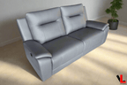 Avante 66" Jaxxon Steel Power Reclining 2 Seater Loveseat