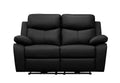 Levoluxe Loveseat Black Aveon 62" Pillow Top Arm Reclining Loveseat in Leather Match - Available in 3 Colours