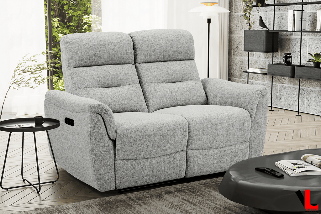 Cain 57" Power Reclining Loveseat in Weave Fabric - Available in 2 Colours