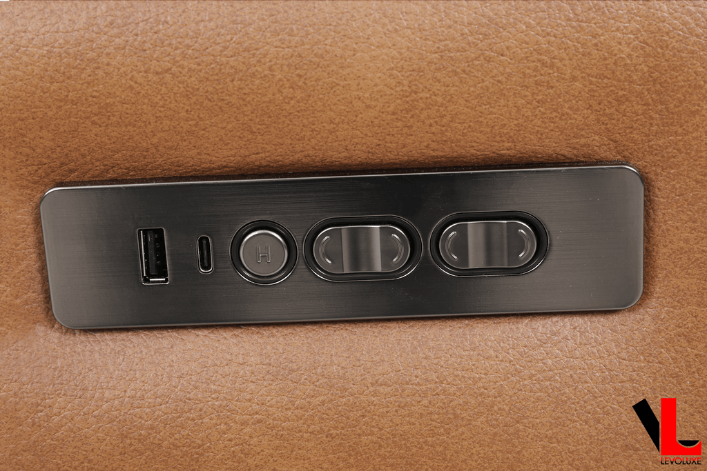 Cavron 58" Power Reclining 2 Seater Loveseat with Power Headrests in Cognac Leather Match