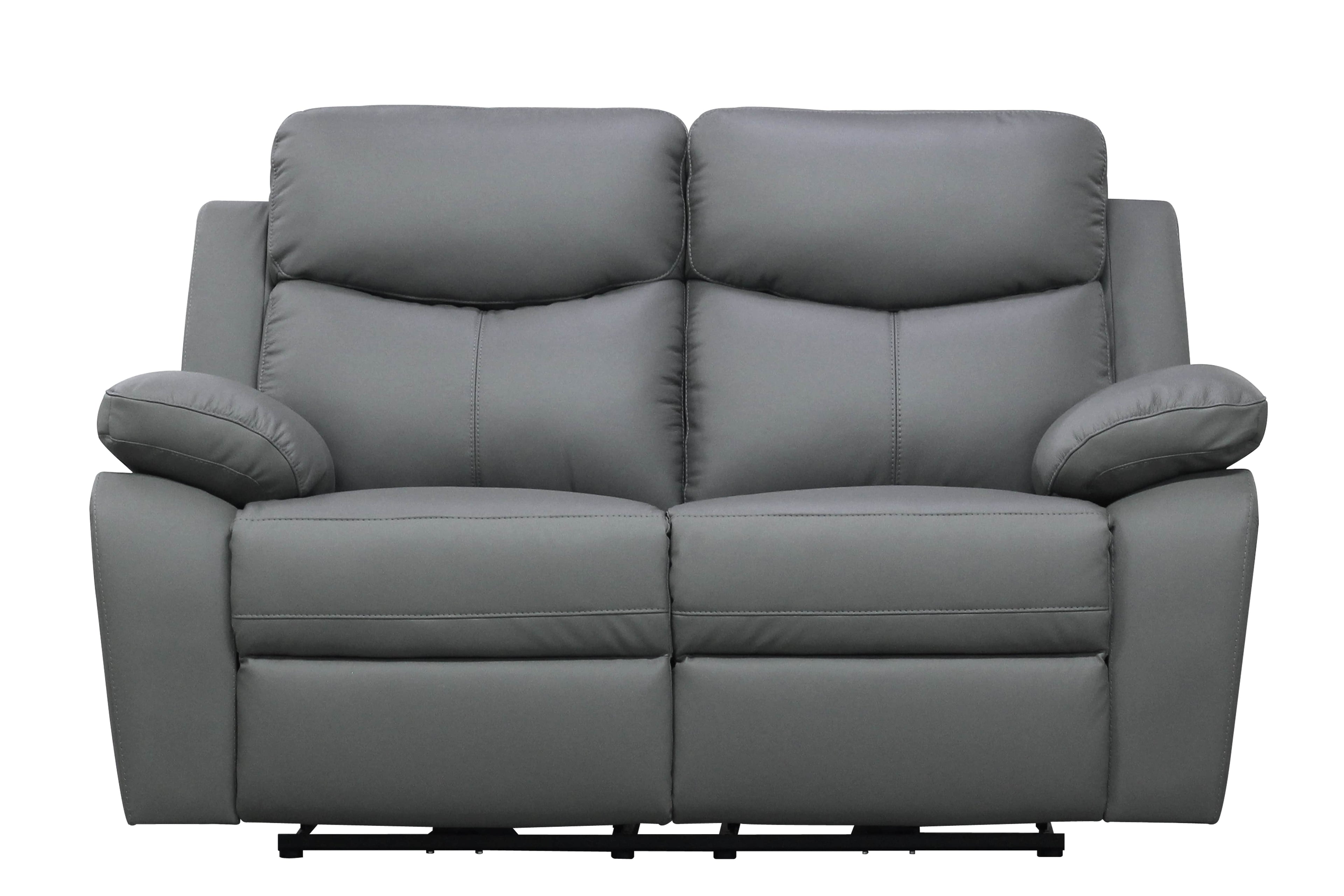Levoluxe Loveseat Grey Aveon 62" Pillow Top Arm Reclining Loveseat in Leather Match - Available in 3 Colours