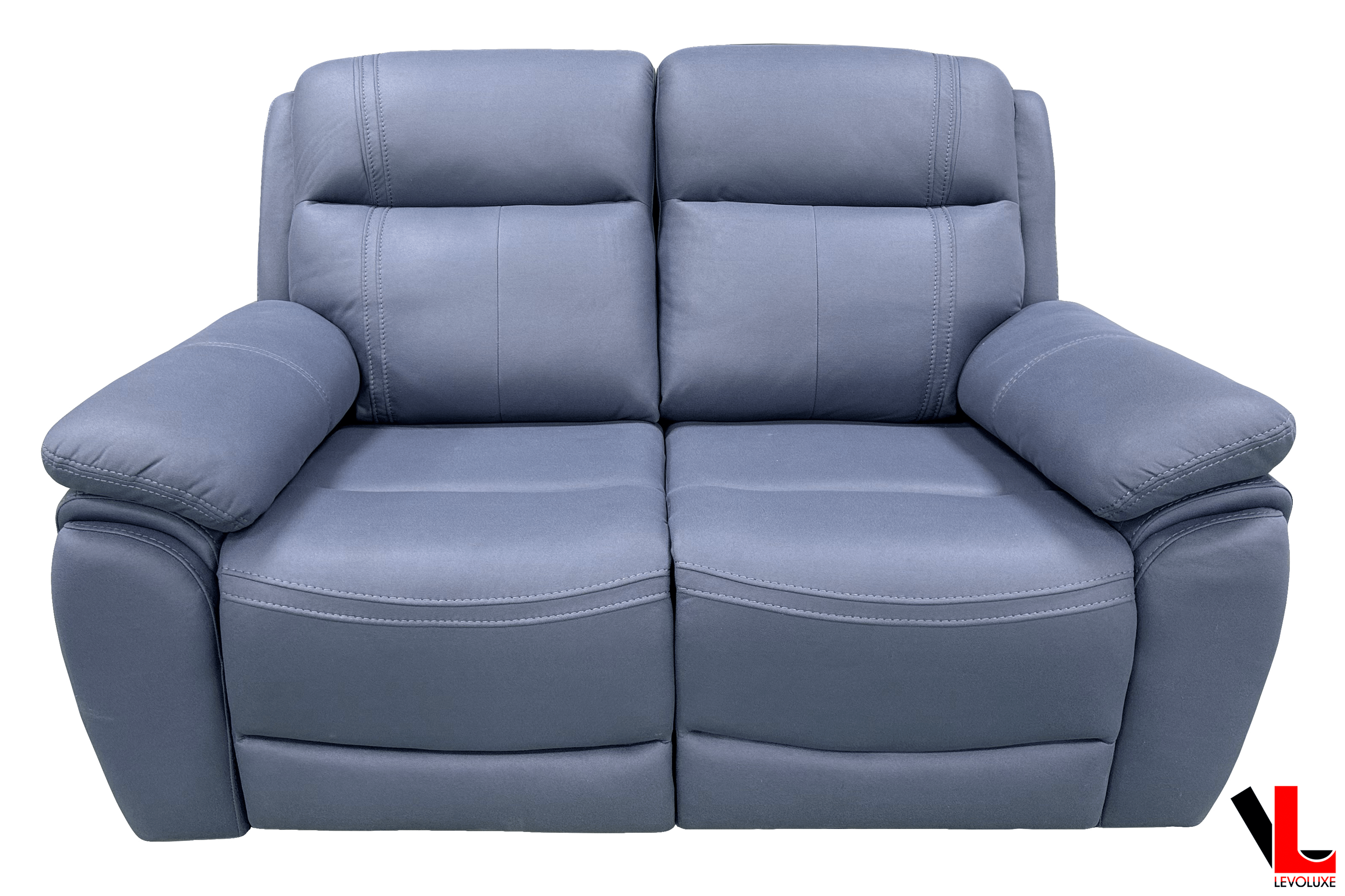 Regent 62" Jaxxon Blue Power Reclining 2 Seater Loveseat with Power Headrests