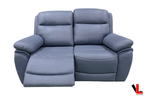 Regent 62" Jaxxon Blue Power Reclining 2 Seater Loveseat with Power Headrests